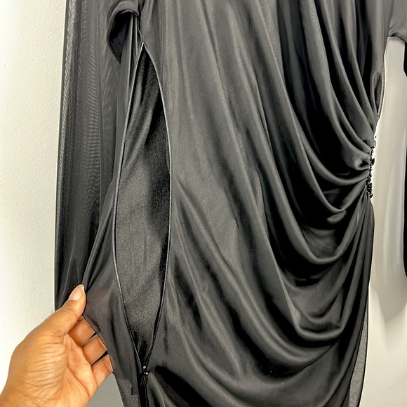 Stacey Adams Long Sleeve Women’s Evening Dress Size 12 Black - Picture 6 of 10